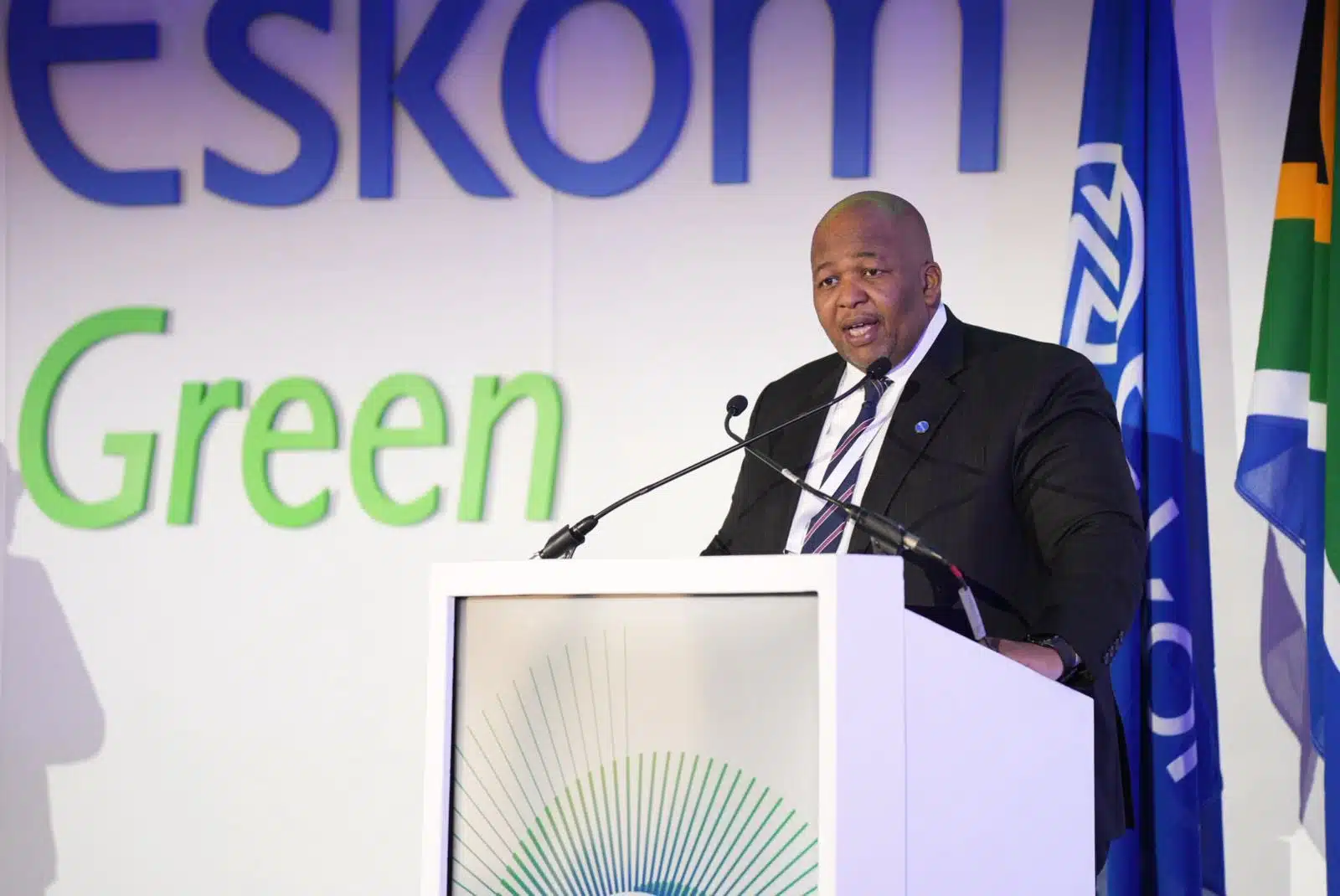 The Group CEO of Eskom, Dan Marokane, speaking at the inaugral ceremony of Eskom Green